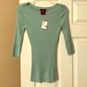 💜Nwt Womens 3/4 sleeve turquoise sweater 💜